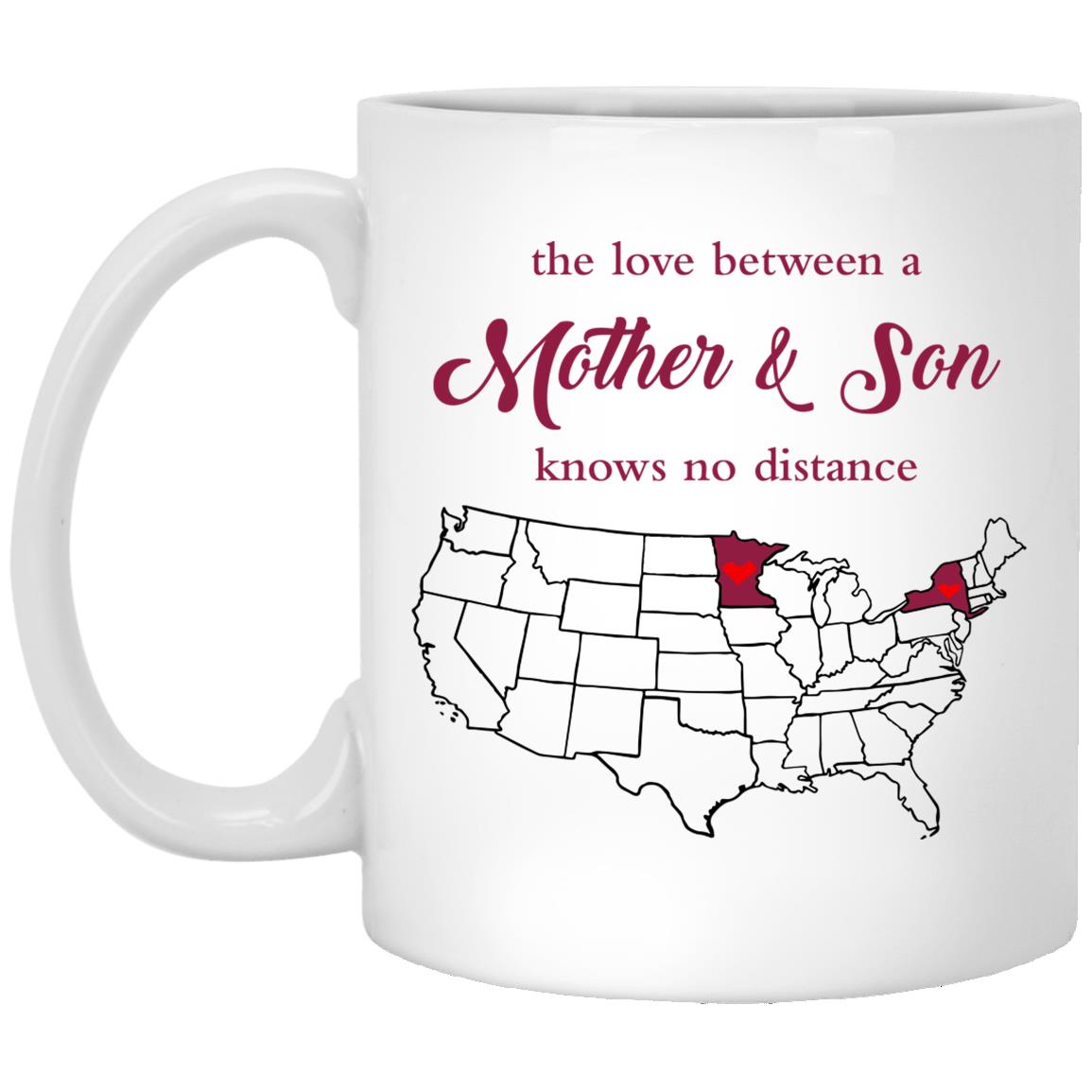 Minnesota New York The Love Between Mother And Son Mug - Mug Teezalo