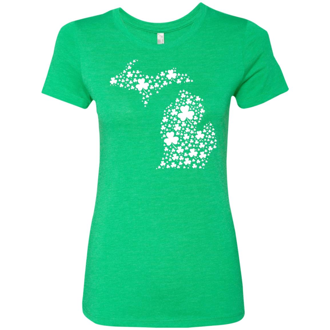 Michigan Shamrock T-Shirt - T-shirt Teezalo