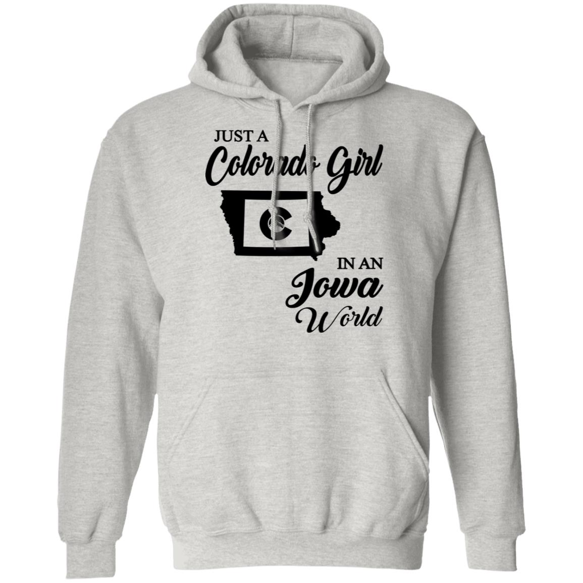 Just A Colorado Girl In An Iowa World T-shirt - T-shirt Teezalo