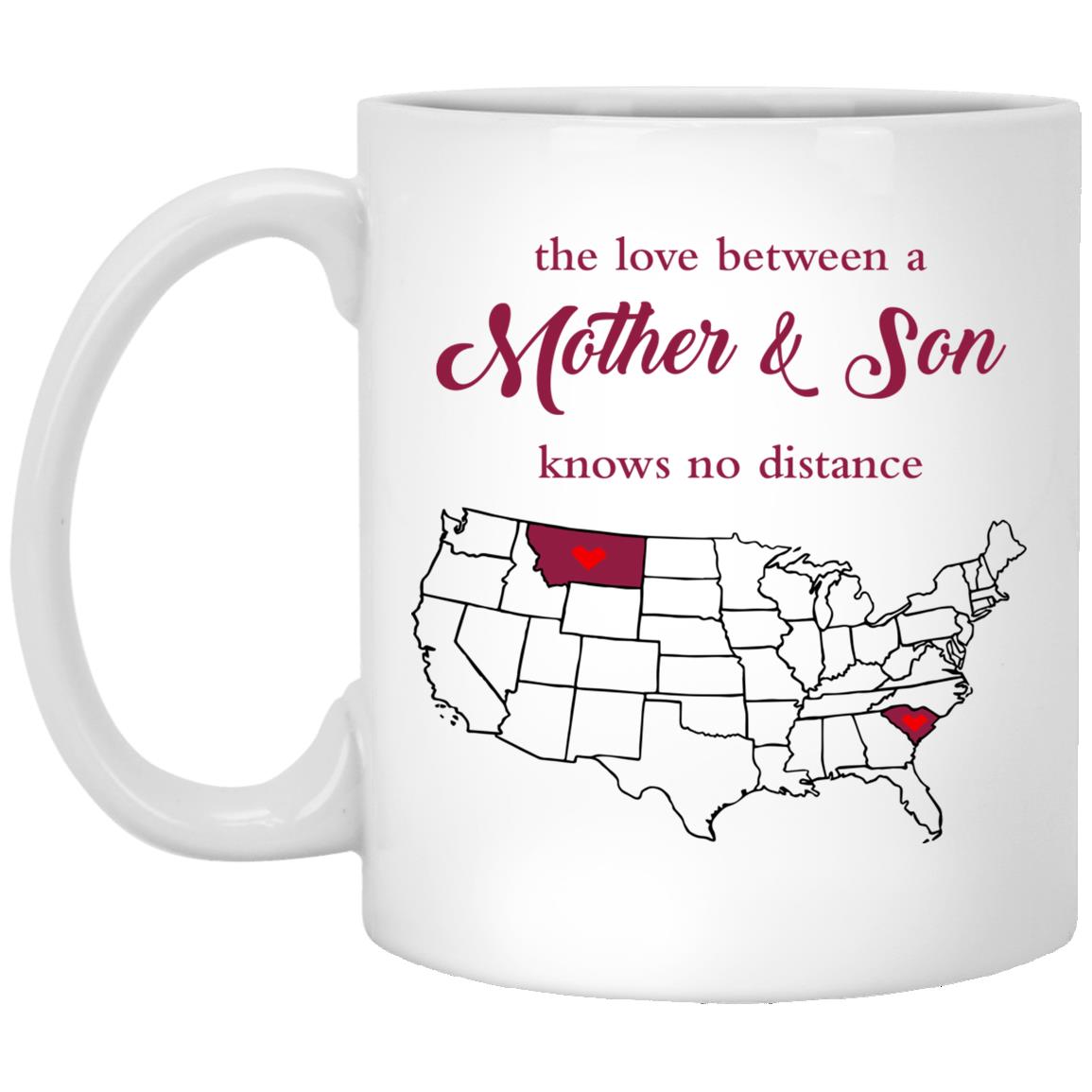 Montana South Carolina The Love Between Mother And Son Mug - Mug Teezalo