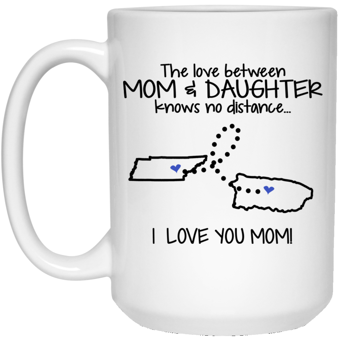 Puerto Rico Tennessee The Love Mom And Daughter Pillow - Mug Teezalo