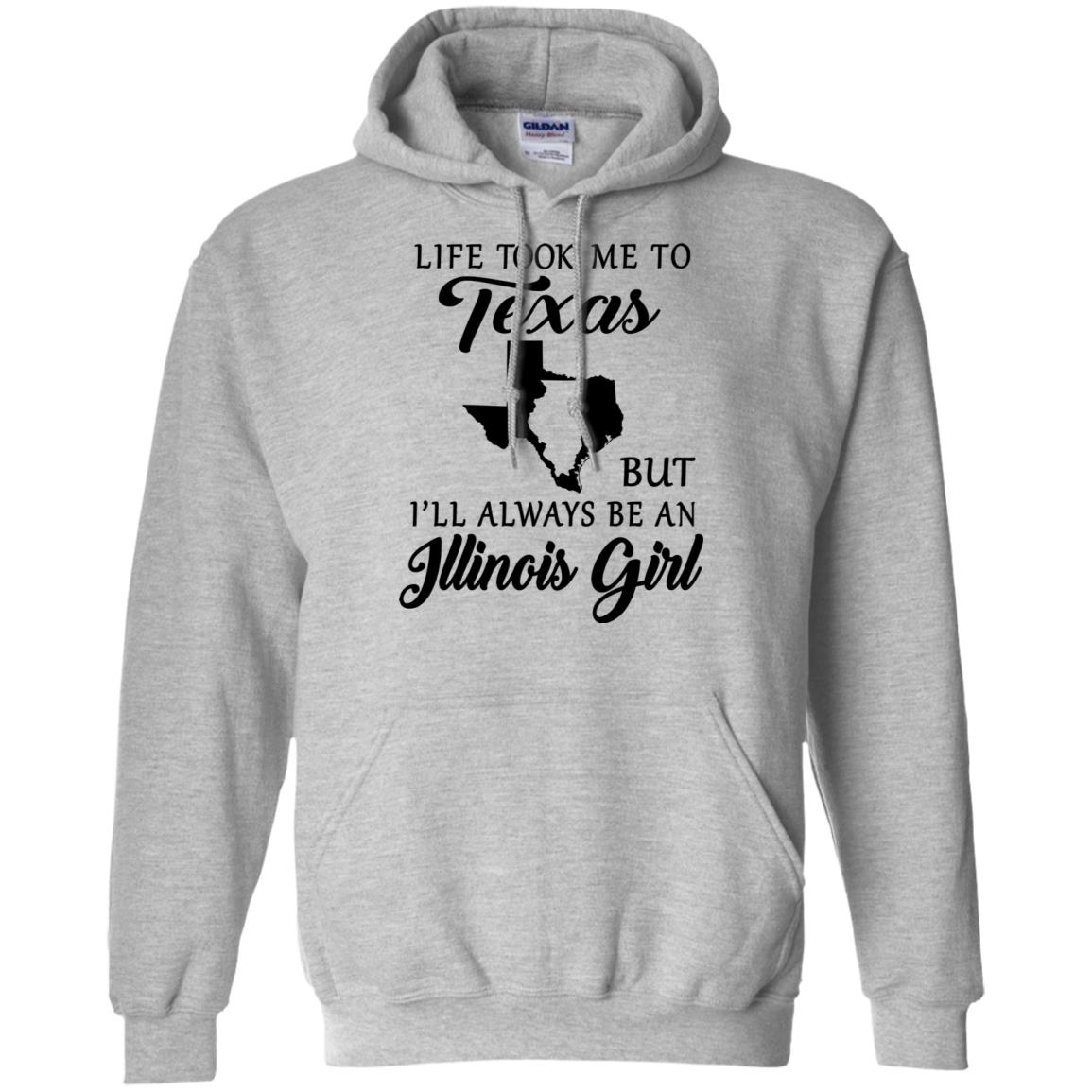 Life Took Me To Texas Always Be An Illinois Girl T-shirt - T-shirt Teezalo