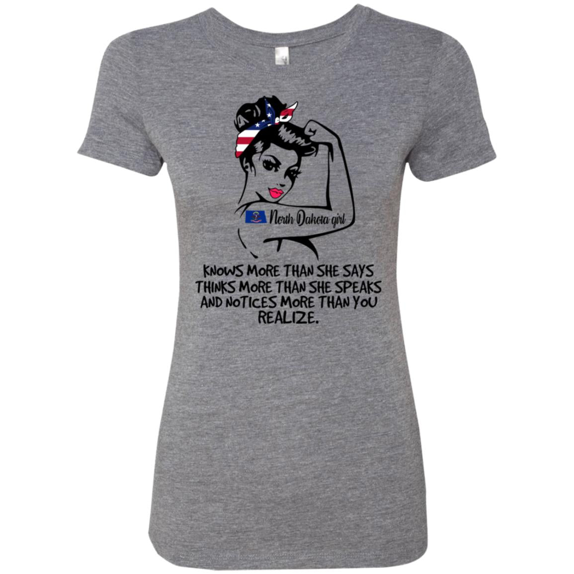 North Dakota Girl Knows More Than She Says Hoodie - Hoodie Teezalo