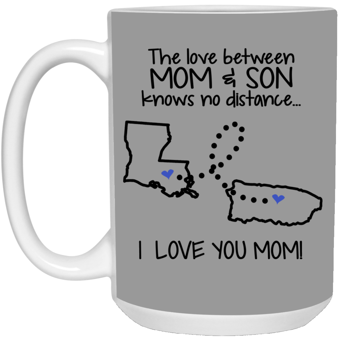 Puerto Rico Louisiana The Love Between Mom And Son Mug - Mug Teezalo