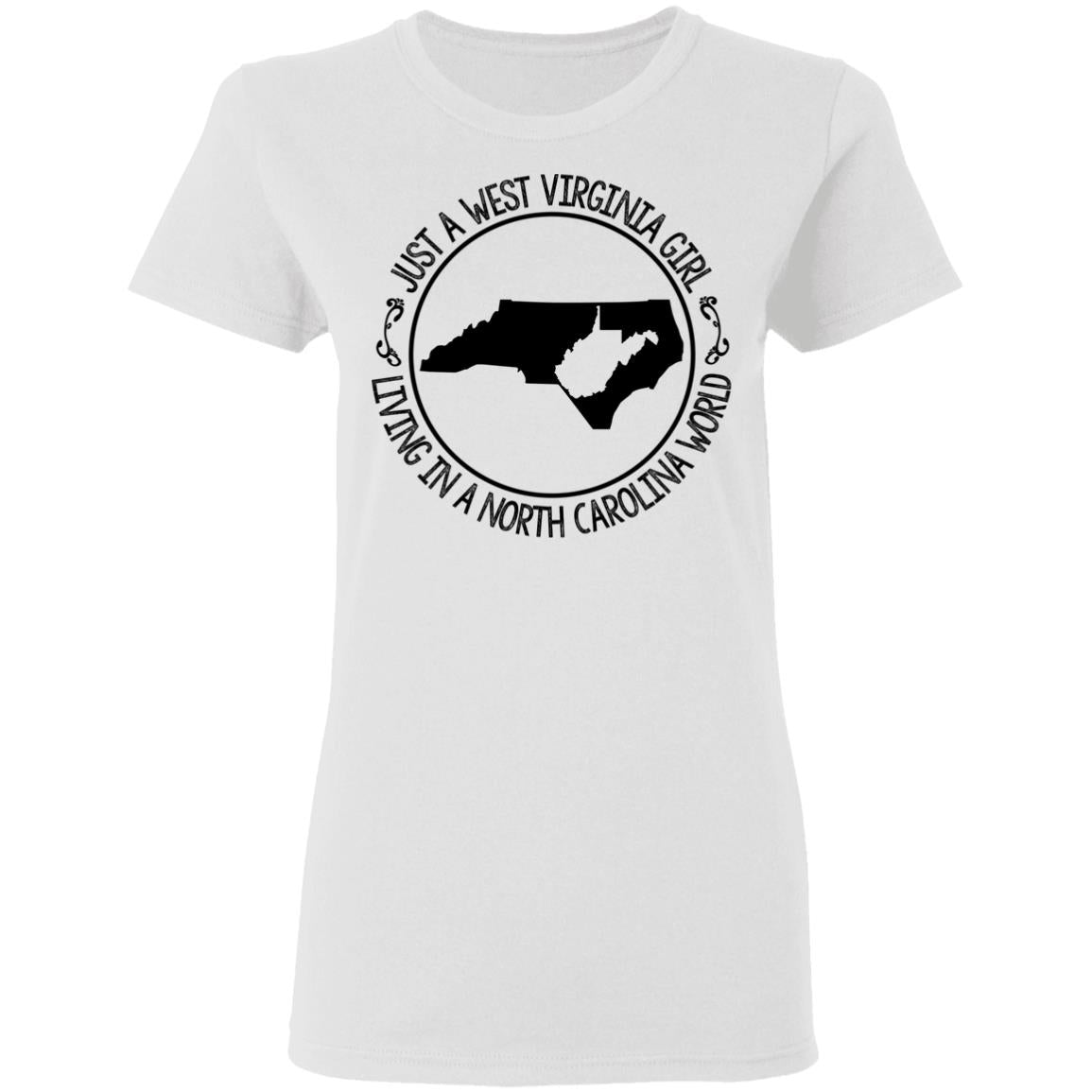 West Virginia Girl Living In A North Carolina World Hoodie - Hoodie Teezalo