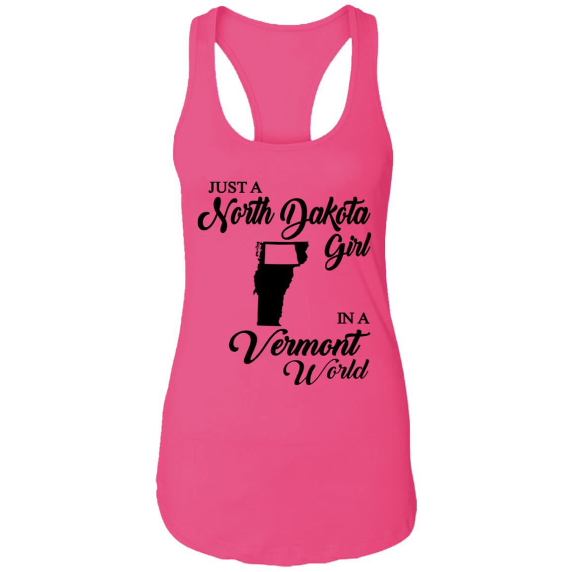 Just A North Dakota Girl In A Vermont World T Shirt - T-shirt Teezalo