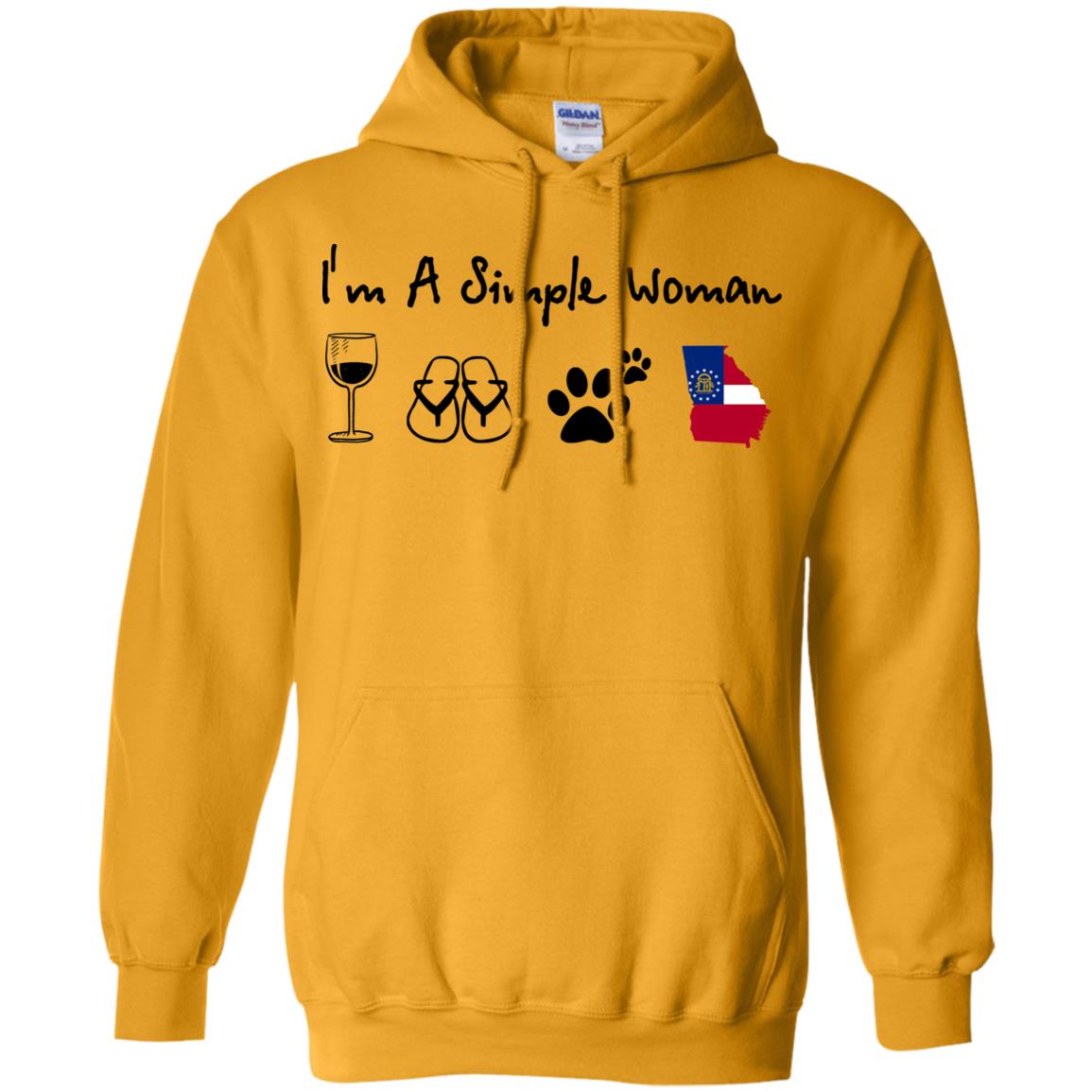 I'm A Simple Georgia Woman Hoodie - Hoodie Teezalo