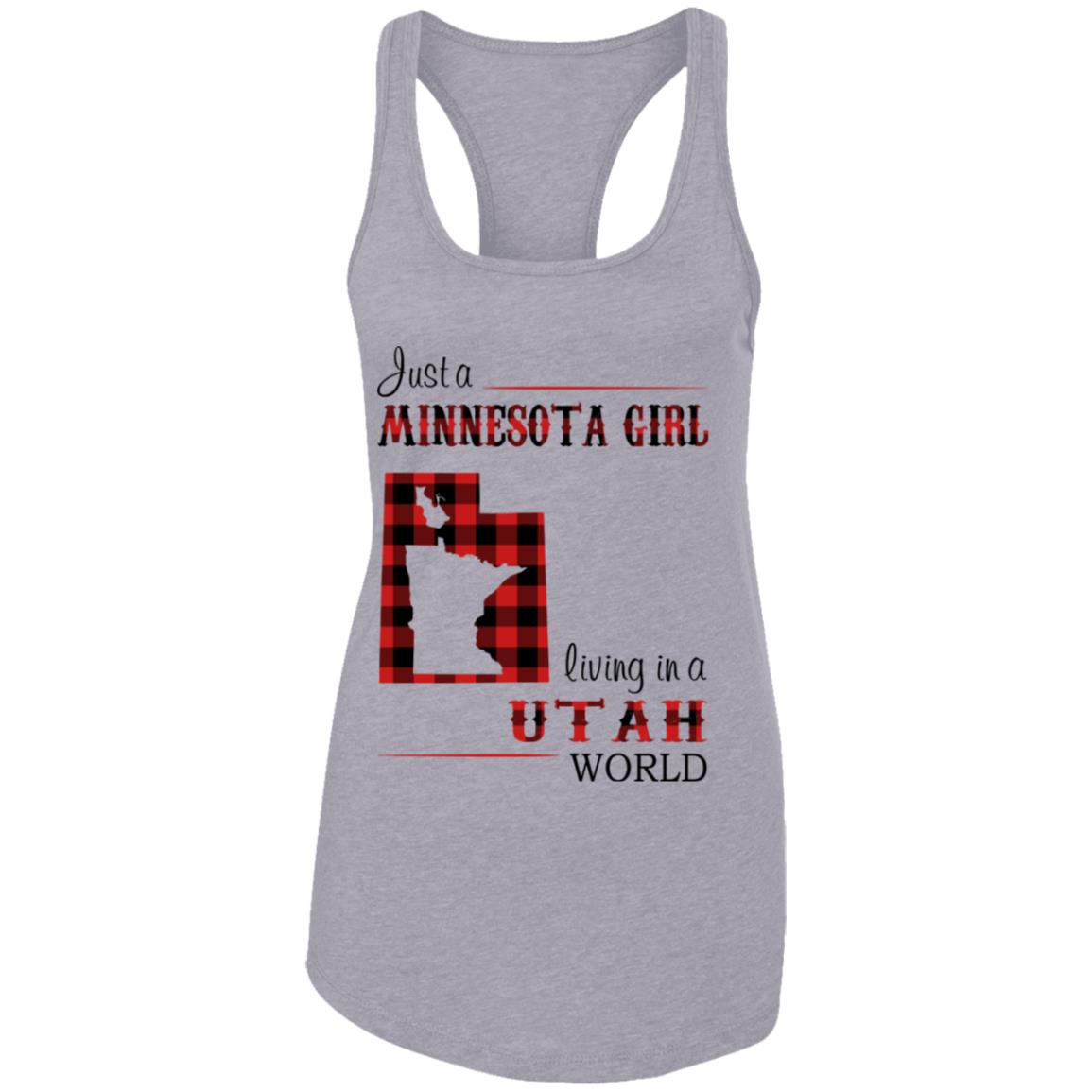 Just A Minnesota Girl Living In A Utah World T Shirt - T-shirt Teezalo
