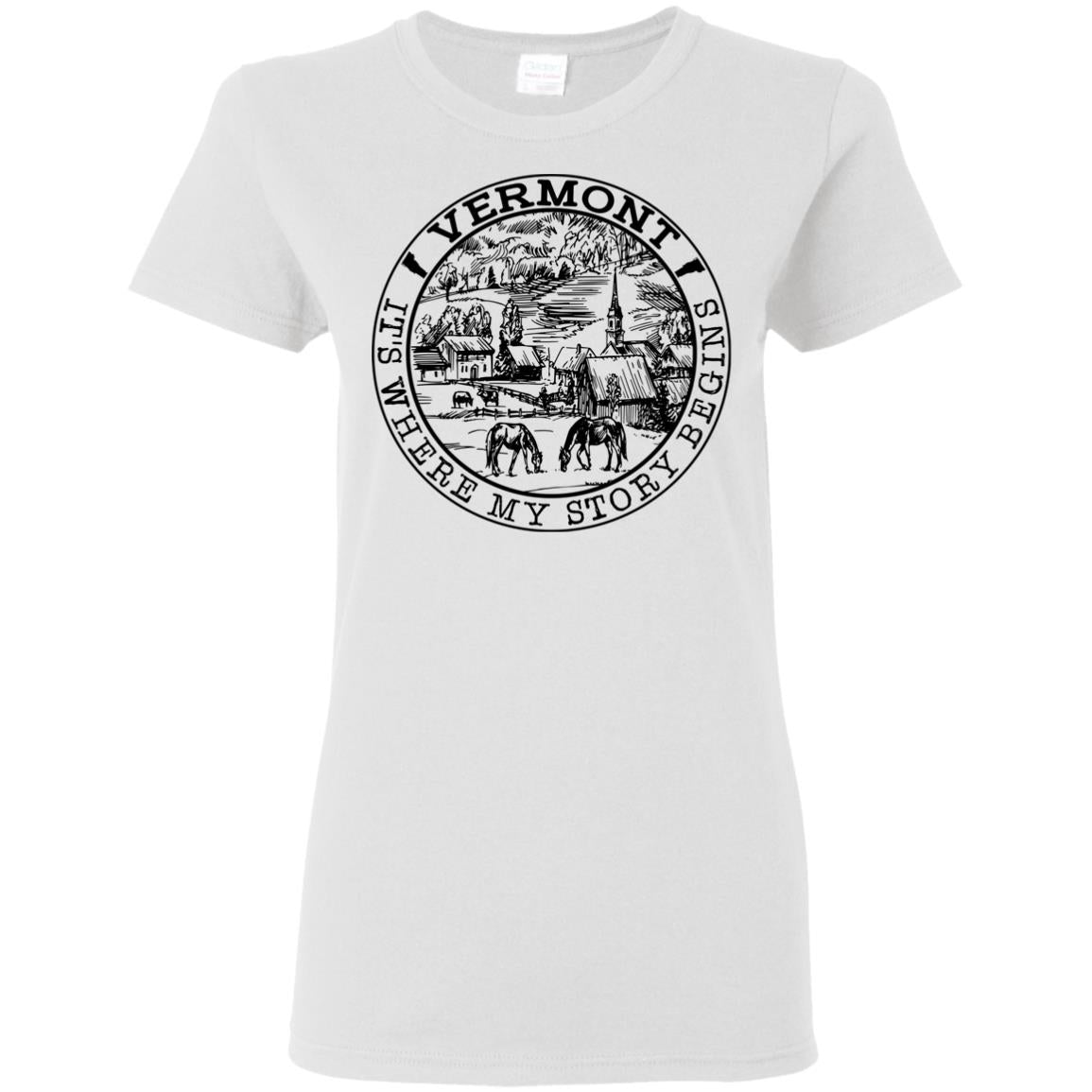 Vermont It's Where My Story Begins T-Shirt - T-shirt Teezalo