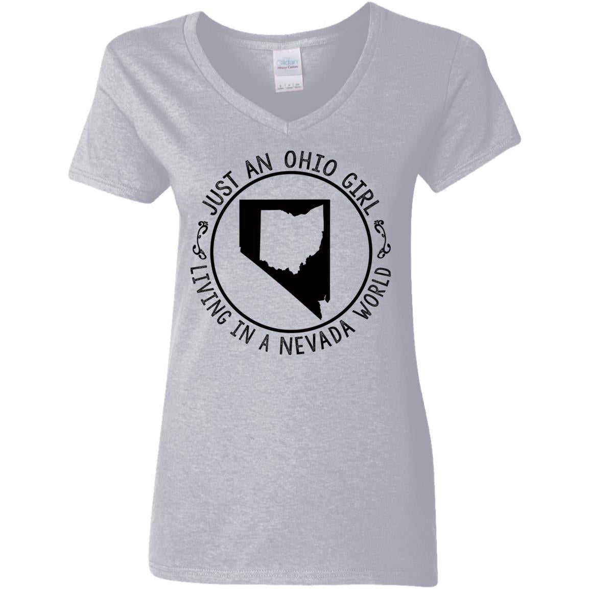 Ohio Girl In Nevada World Hoodie - Hoodie Teezalo