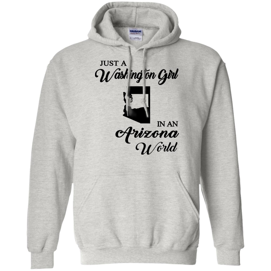 Just A Washington Girl In An Arizona World T-Shirt - T-shirt Teezalo