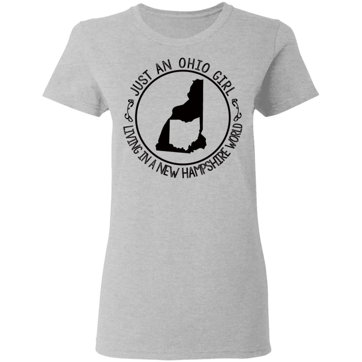 Ohio Girl In New Hampshire World Hoodie - T-shirt Teezalo