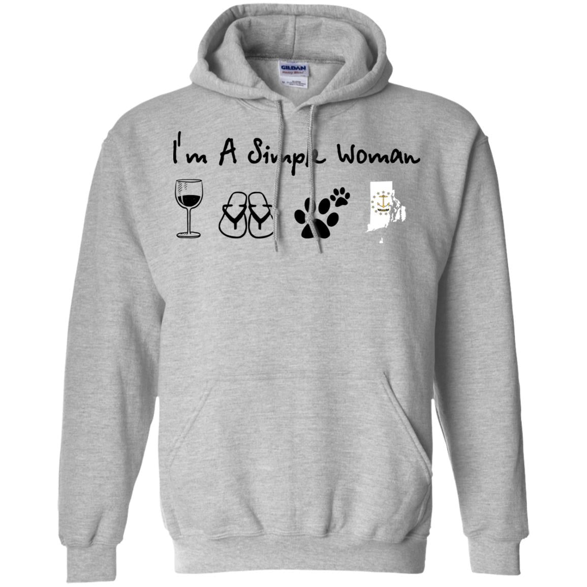 Rhode Island I'm Just A Simple Woman Hoodie - Hoodie Teezalo