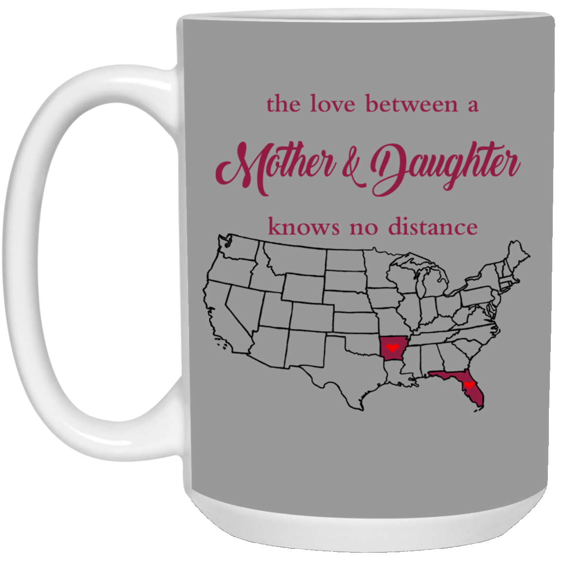 Arkansas Florida The Love Mother And Daughter Mug - Mug Teezalo