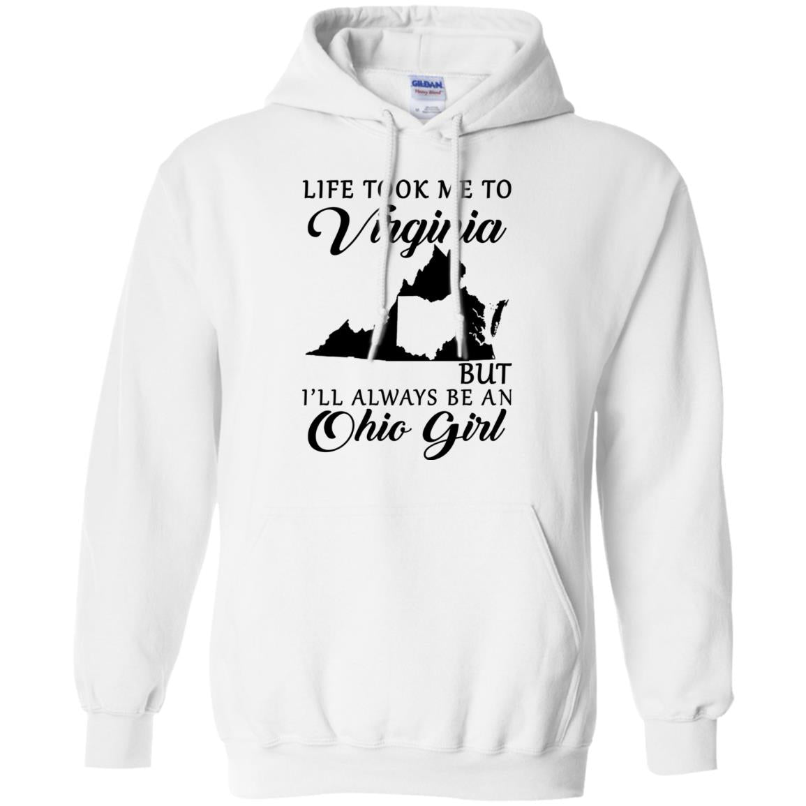 Life Took Me To Virginia Be An Ohio Girl T-Shirt - T-shirt Teezalo