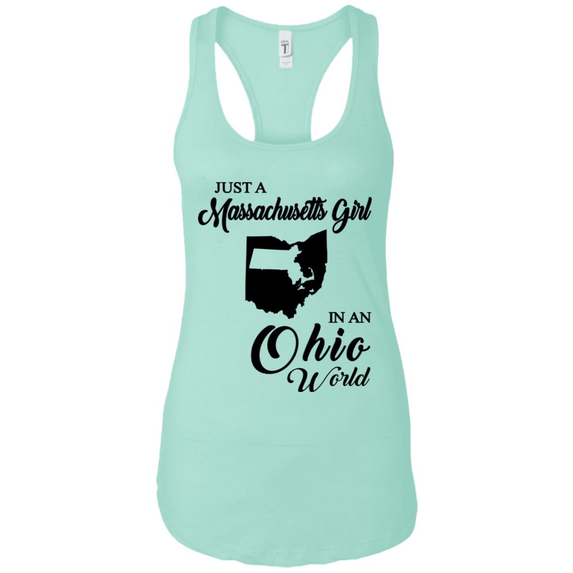 Just A Massachusetts Girl In An Ohio World T-shirt - T-shirt Teezalo