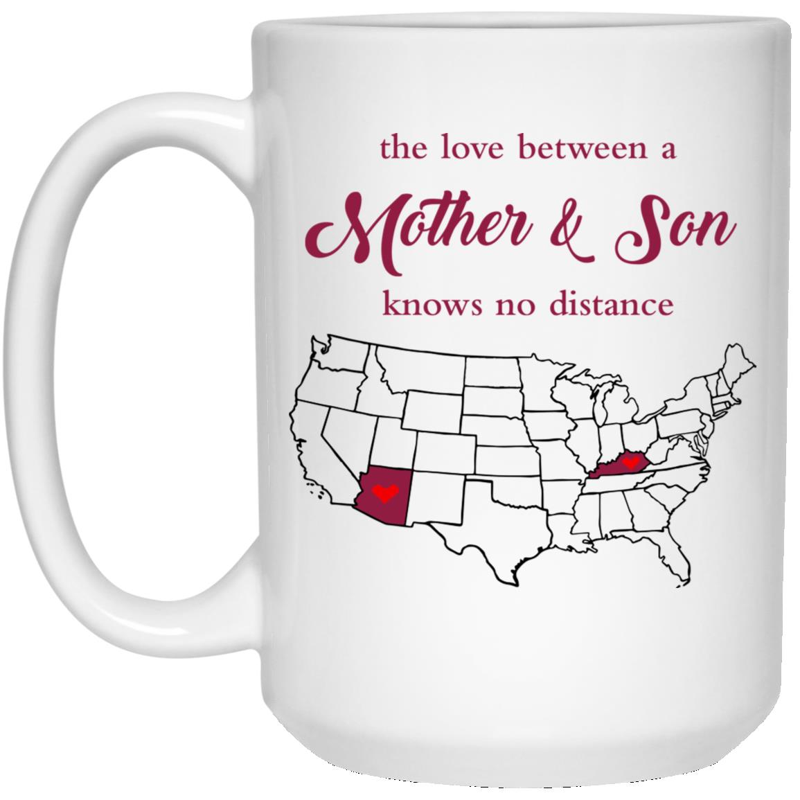 Arizona Kentucky The Love Between Mother And Son Mug - Mug Teezalo