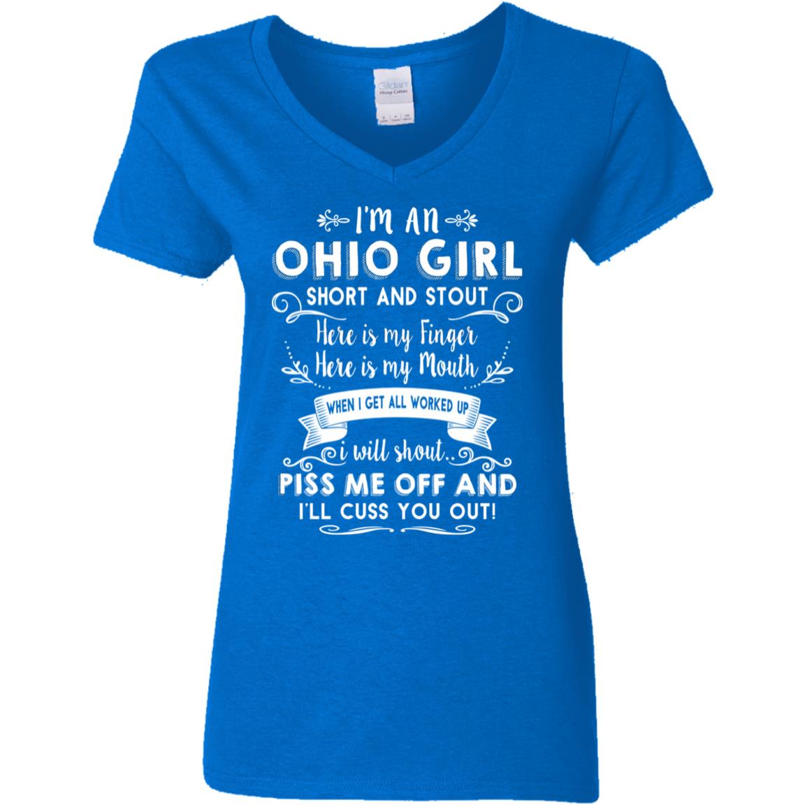 I Am An Ohio Girl Short And Stout Hoodie - Hoodie Teezalo