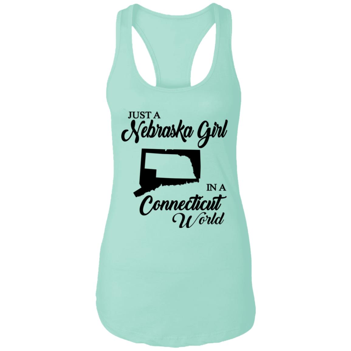Just A Nebraska Girl In A Connecticut World T-Shirt - T-shirt Teezalo