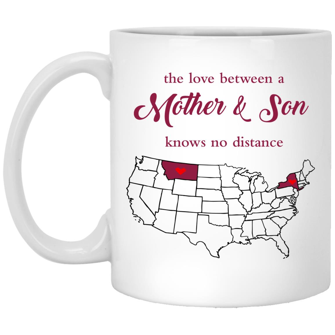 Montana New York The Love Between Mother And Son Mug - Mug Teezalo