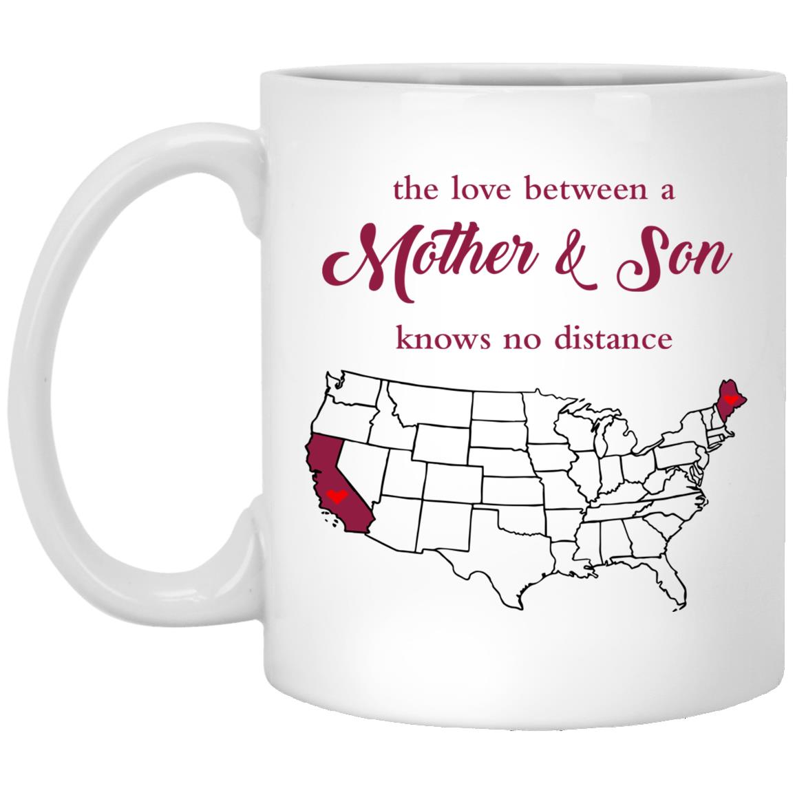 Maine California The Love Between Mother And Son Mug - Mug Teezalo