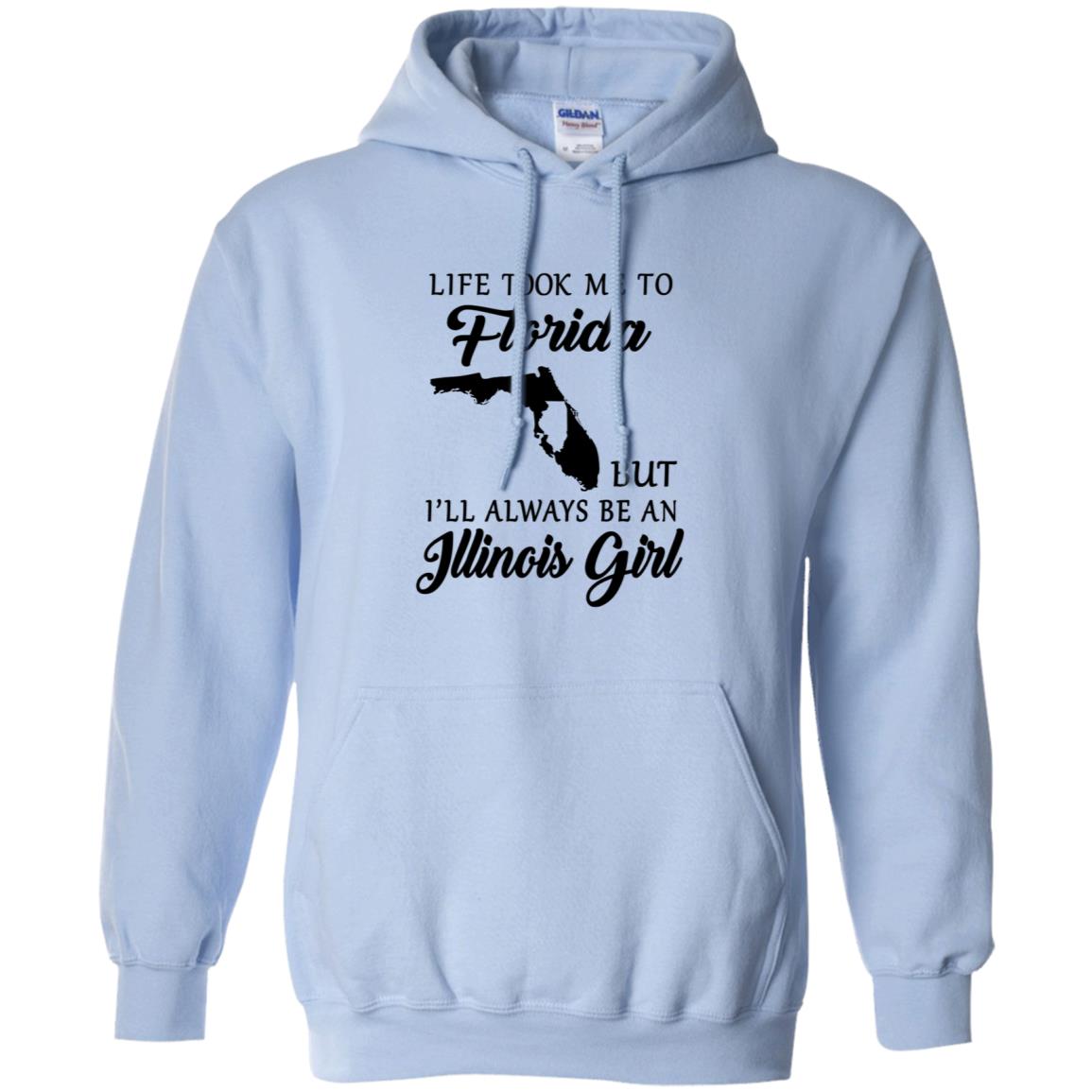 Life Took Me To Florida Always Be An Illinois Girl T-shirt - T-shirt Teezalo