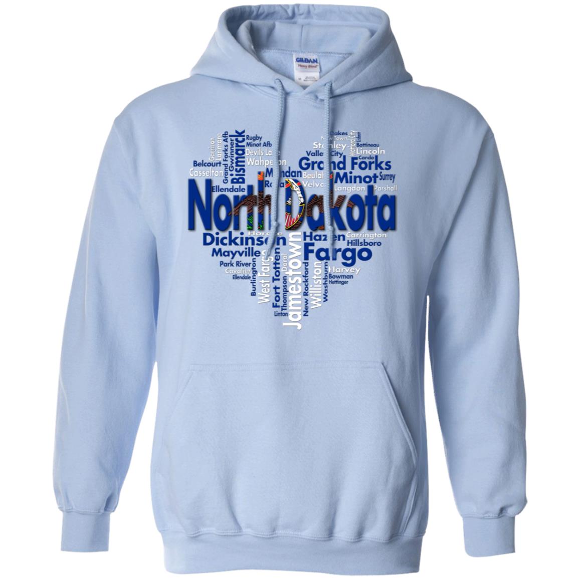 North Dakota Heart City T-Shirt - T-shirt Teezalo