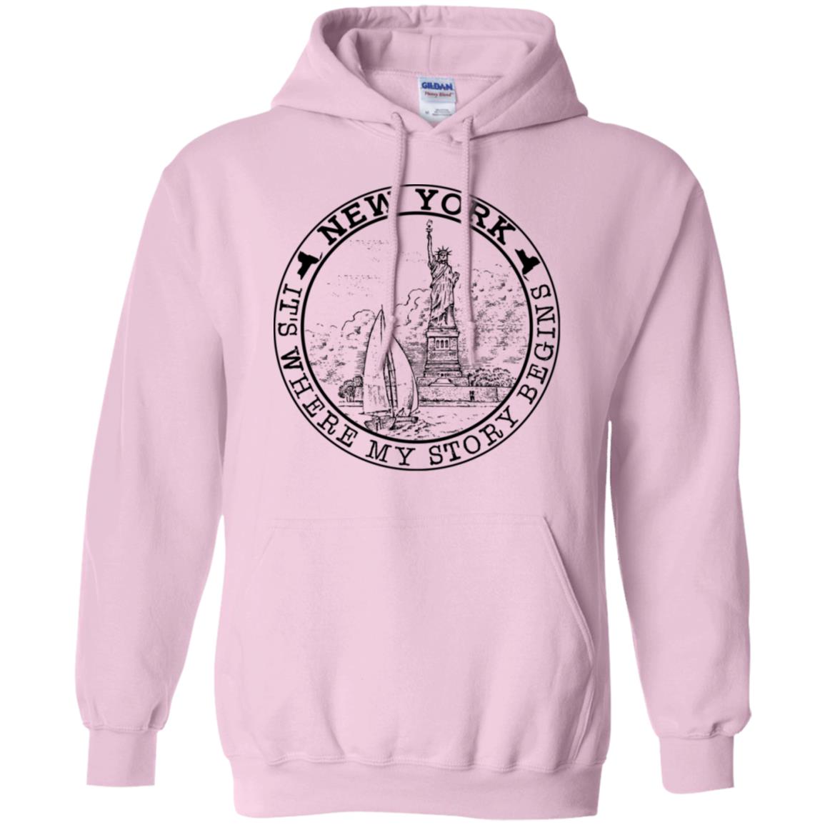 New York Hoodie It's Where My Story Begins - Hoodie Teezalo
