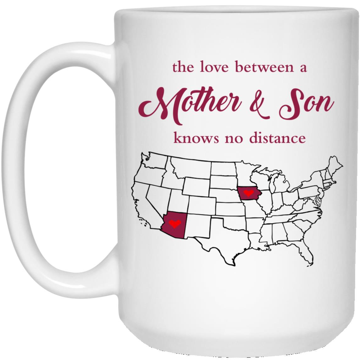 Arizona Iowa The Love Between Mother And Son Mug - Mug Teezalo