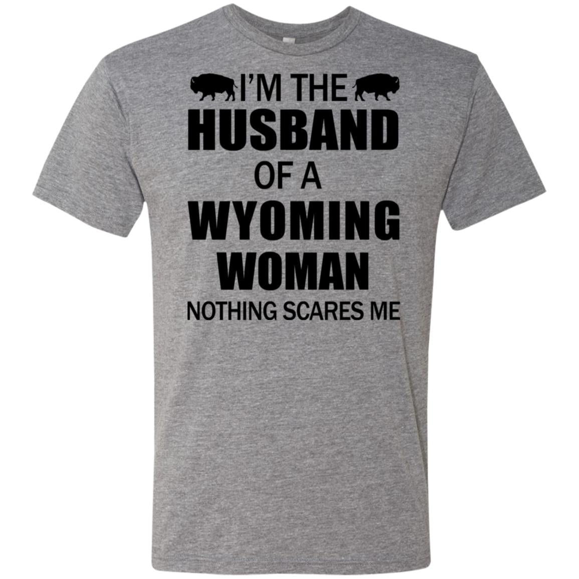 I'm The Husband Of A Wyoming Woman T-Shirt - T-shirt Teezalo