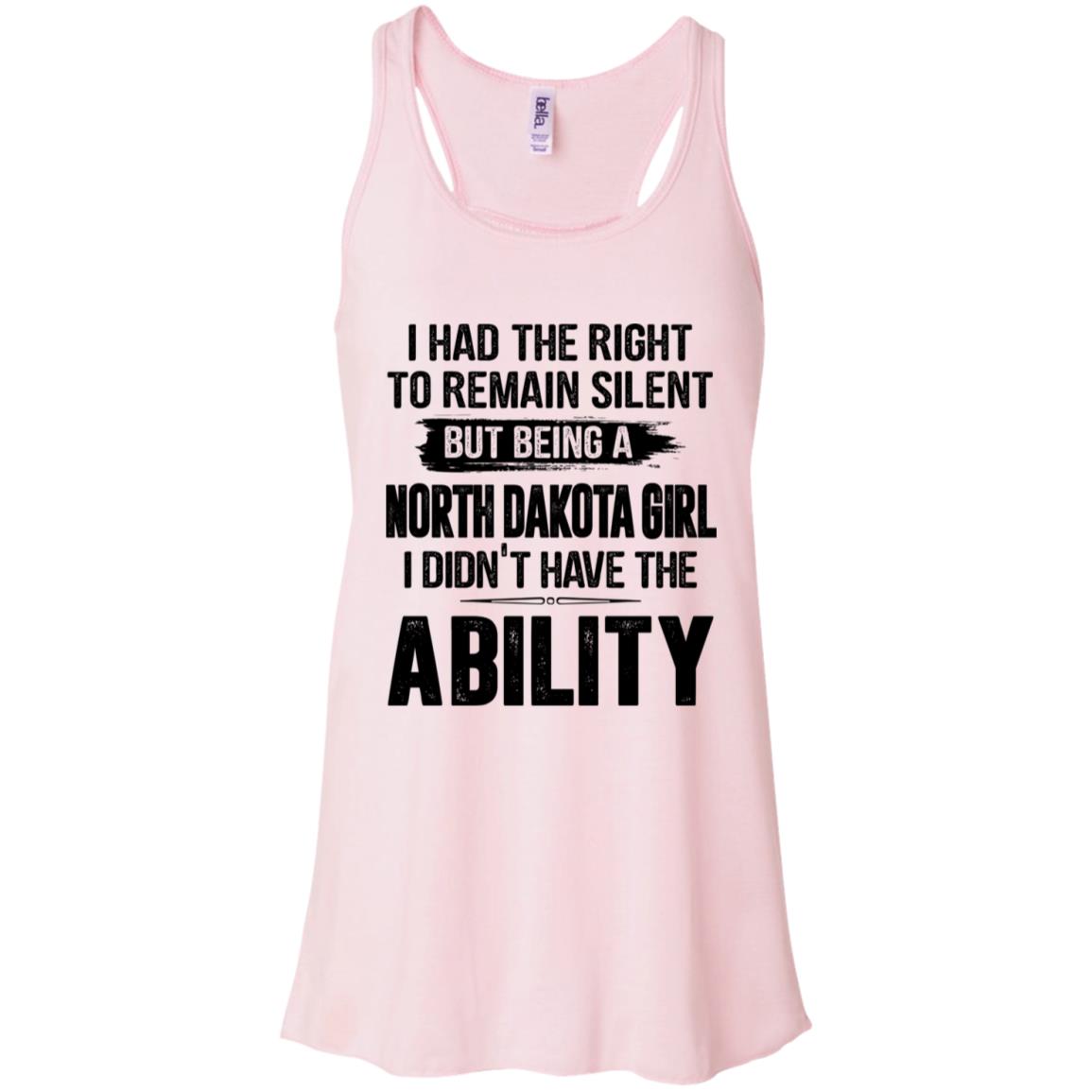 I Had The Right To Remain Silent But Being An North Dakota Girl V-neck - Hoodie Teezalo