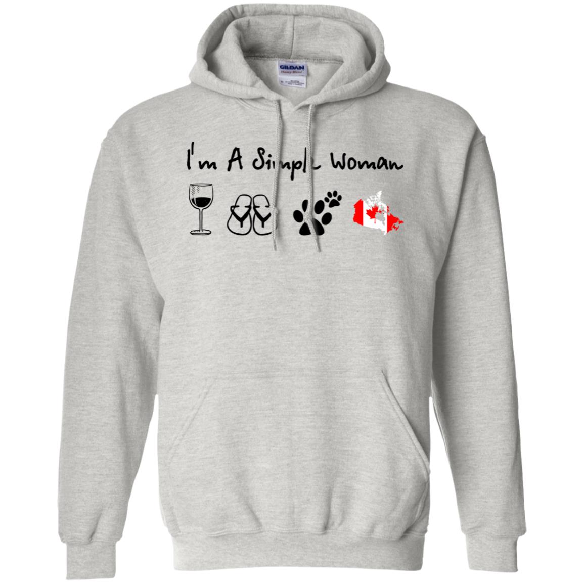 Canada I'm A Simple Woman Hoodie - Hoodie Teezalo