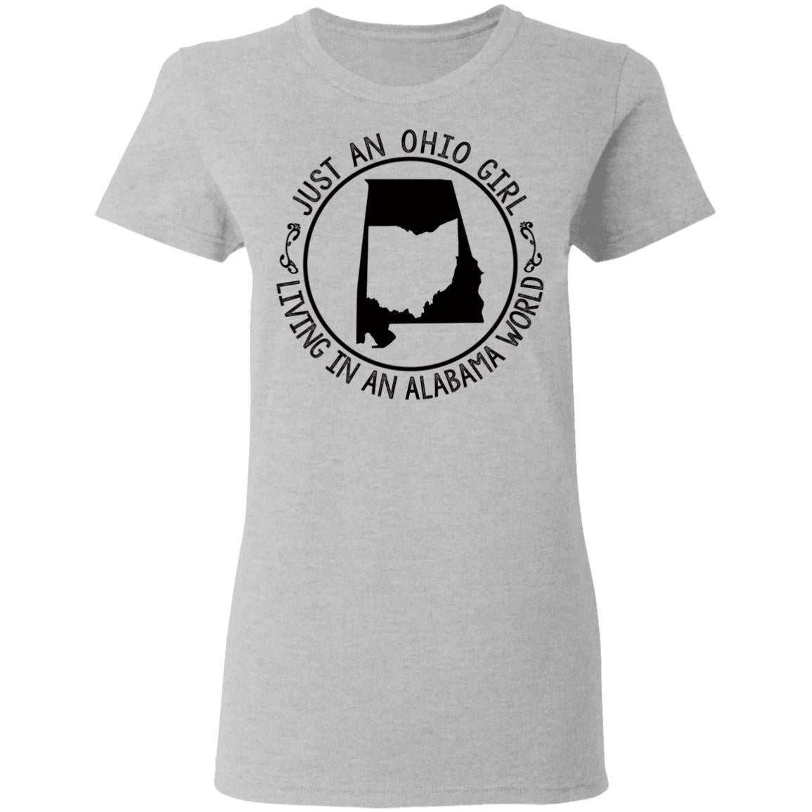 Ohio Girl In Alabama World Hoodie - T-shirt Teezalo