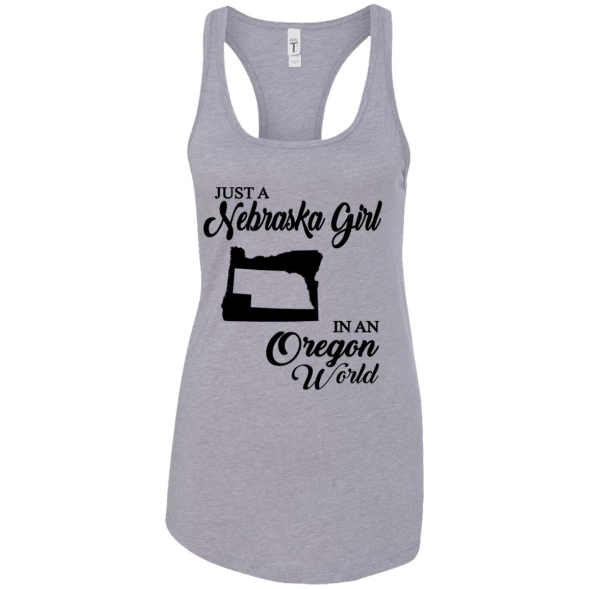 Just A Nebraska Girl In An Oregon World T-Shirt - T-shirt Teezalo