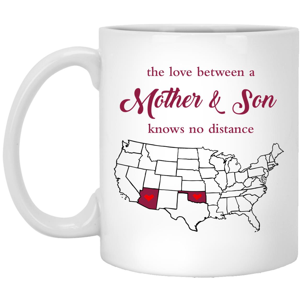 Arizona Oklahoma The Love Between Mother And Son Mug - Mug Teezalo