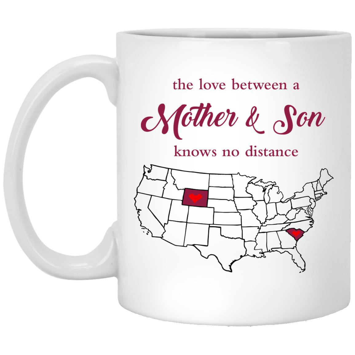 Wyoming South Carolina The Love Between Mother And Son Mug - Mug Teezalo