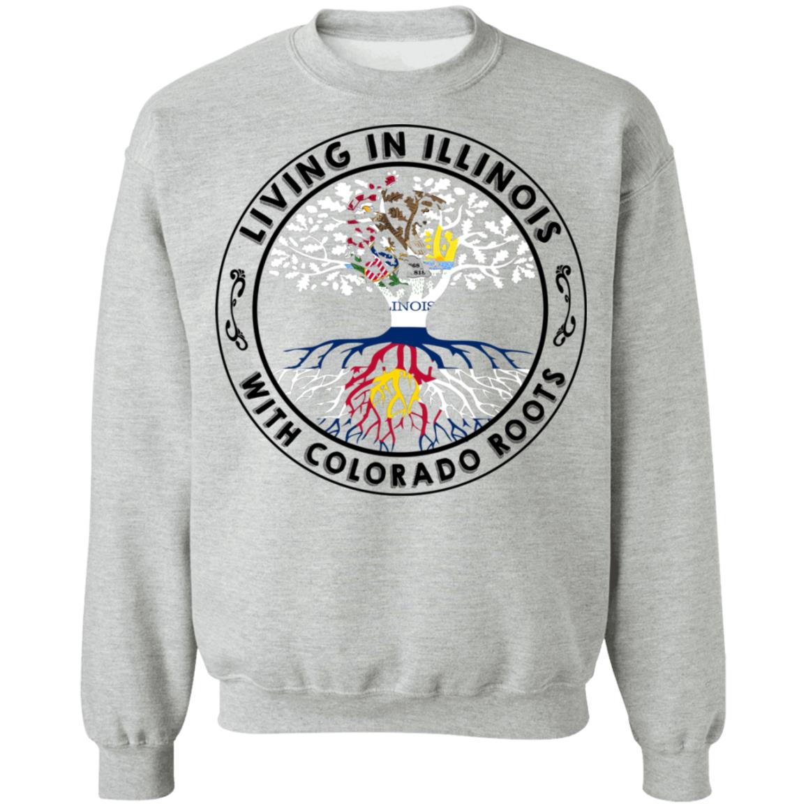 Living In Illinois With Colorado Roots Hoodie - Hoodie Teezalo