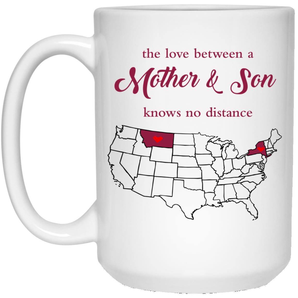 Montana New York The Love Between Mother And Son Mug - Mug Teezalo