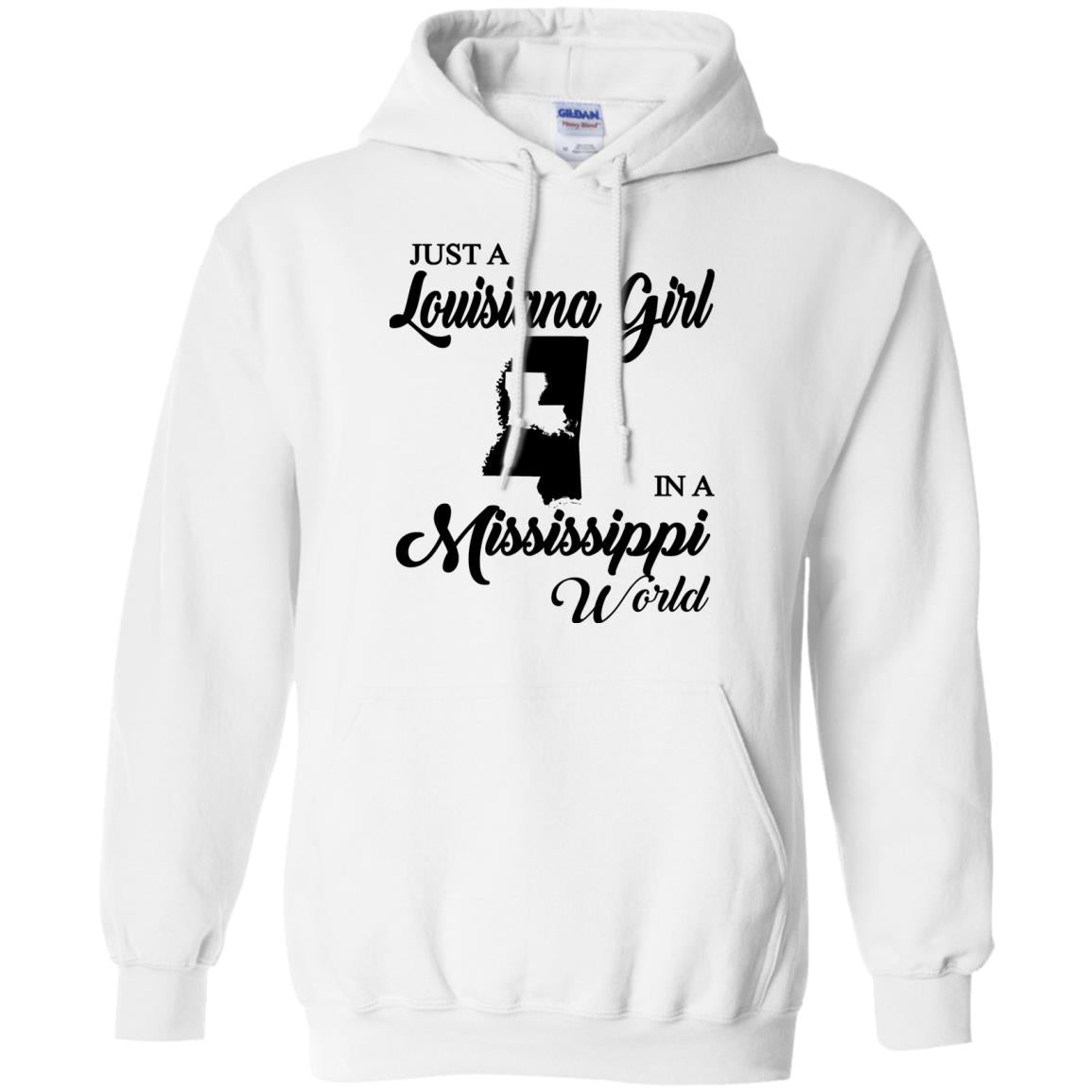 Just A Louisiana Girl In A Mississippi World T-Shirt - T-shirt Teezalo