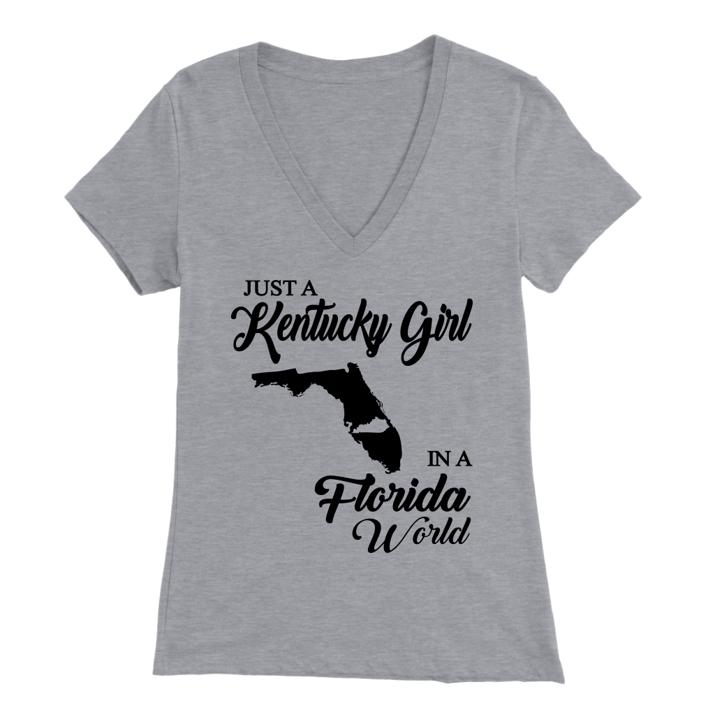 Just A Kentucky Girl In A Florida World T-shirt - T-shirt Teezalo