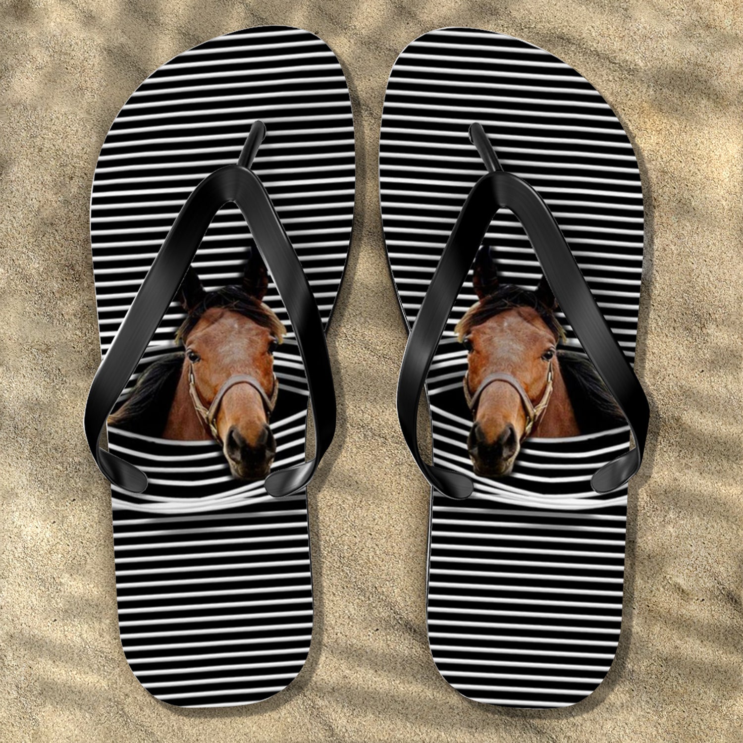 Horse Hole Flip Flops - Flip Flops Pet Teezalo