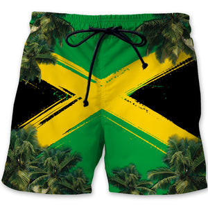 Jamaica Jamaican Flag Symbol Men Beach Shorts
