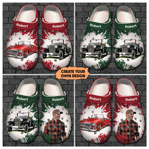 Upload Photo Car Personalized Clogs Shoes Gift For Car Lovers HH1212