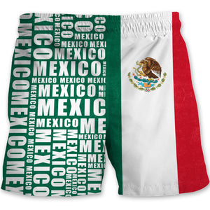 Mexico With A Half And A Half Word Men's Beach Short