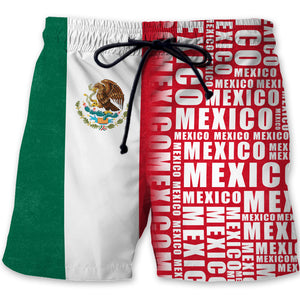Mexico With A Half And A Half Word Men's Beach Short