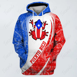 Personalized Puerto Rico Hoodies For Unisex With Flag Cover