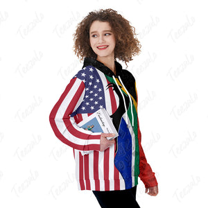South Africa Flag And Symbols Dual Citizen Hoodie