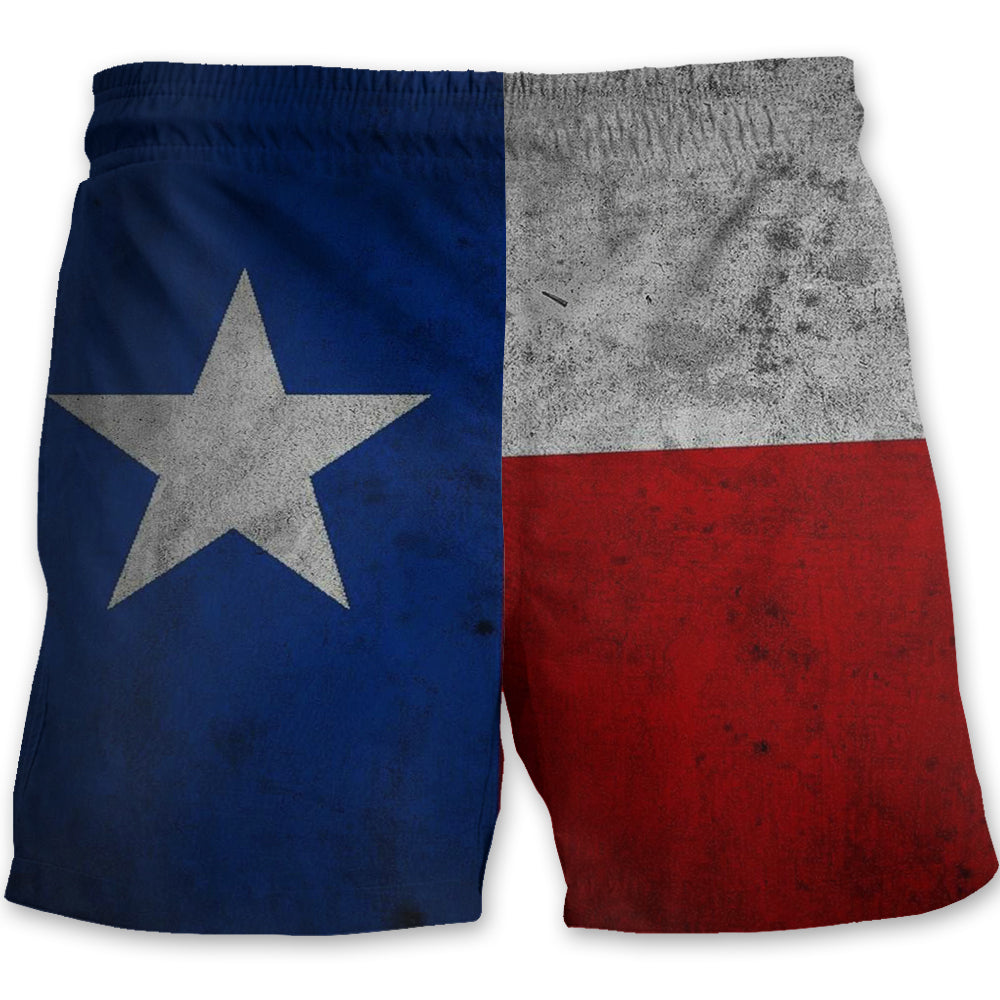 Texas Men Beach Shorts With Funny Skull