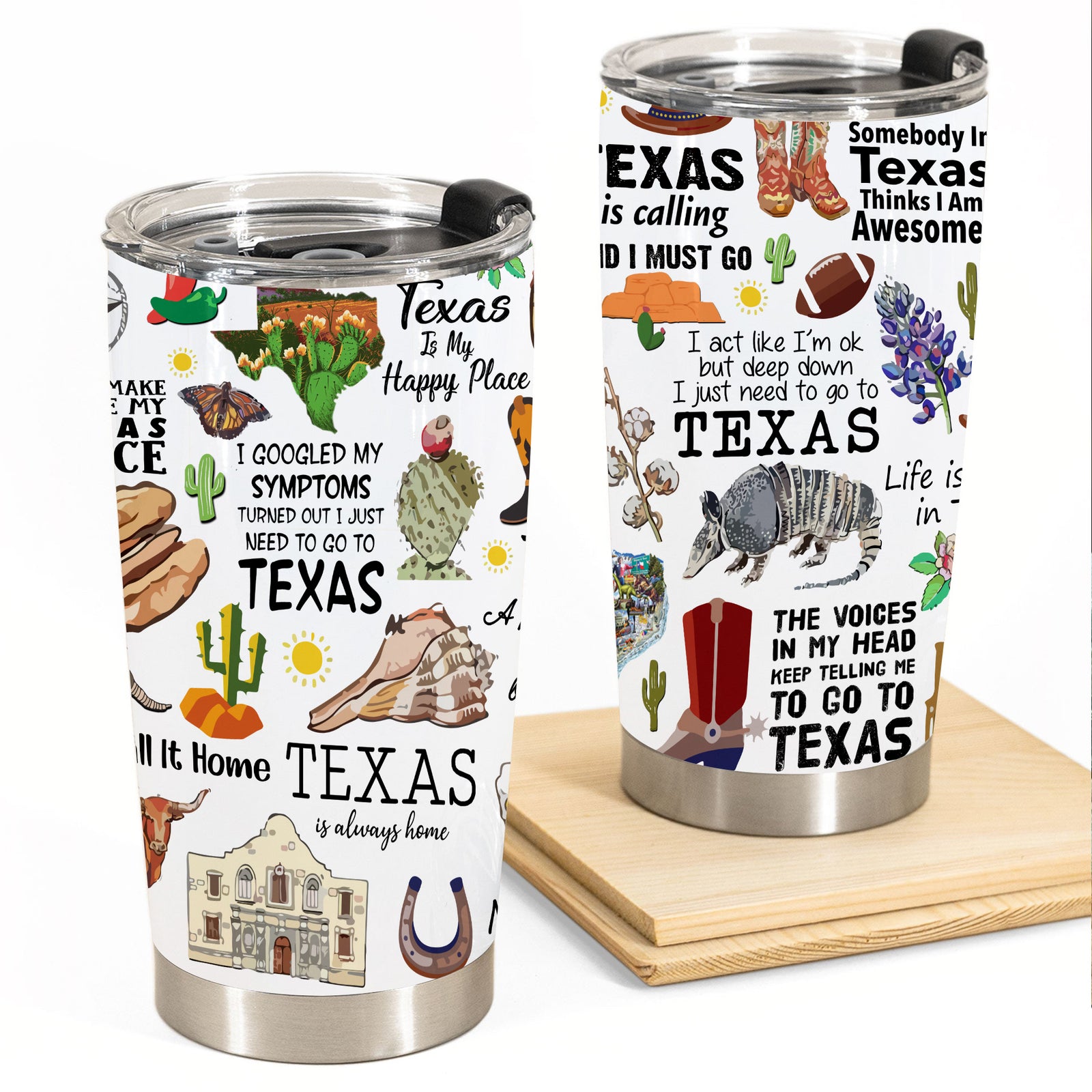 Texas Saying Symbols Tumbler