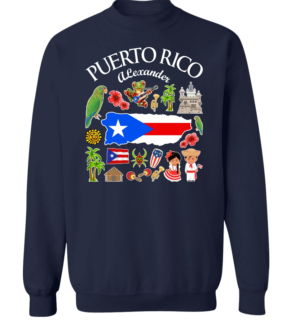 Customized Puerto Rico T-shirt With Symbols And Name v2